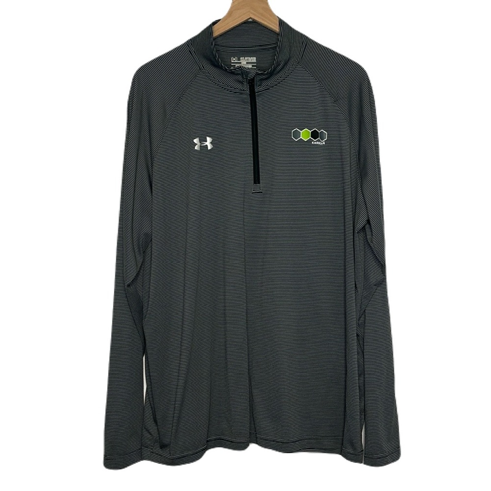 Under Armour Karben 4 Brewery Logo 2XL Loose Fit Quarter Zip Pullover Stripe
